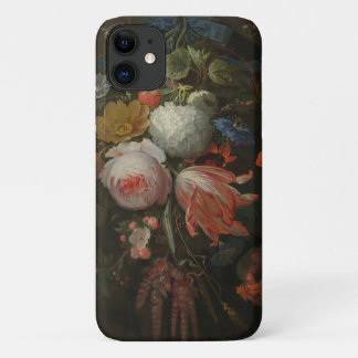 Capa Para iPhone 11 Moody Dark Floral Vintage Art iPhone / iPad case