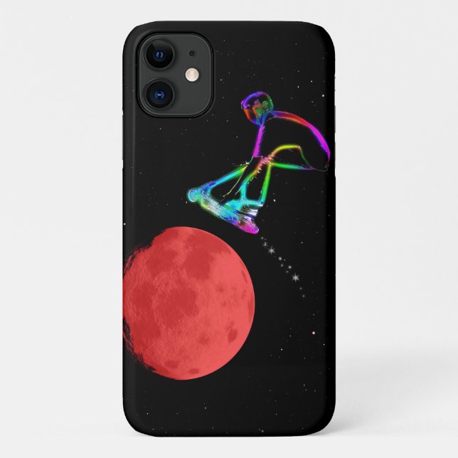 Capa Para iPhone 11 Moon Grabber - Patinete Stunt Rider (Verso)