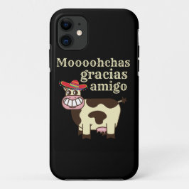Capa Para iPhone 11 MOOOHCHAS GRACIAS AMIGO engraçado cinco de mayo