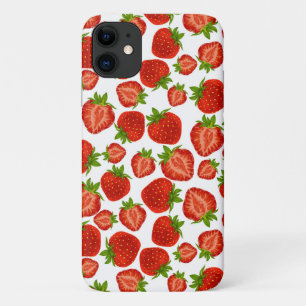 Capa Para iPhone 11 Morango Morangos Padrão Vermelho