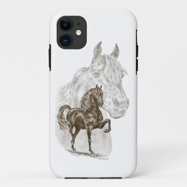 Capa Para iPhone 11 Morgan Horse Art (Verso)