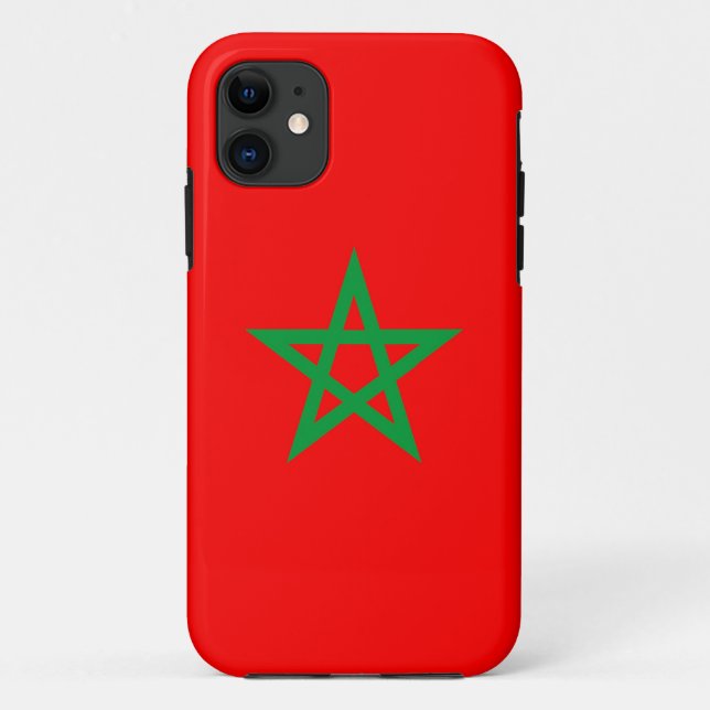 Capa Para iPhone 11 morocco country flag symbol star (Verso)