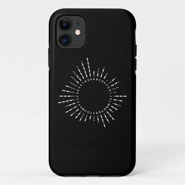 Capa Para iPhone 11 Morse Code Alphabet (Verso)