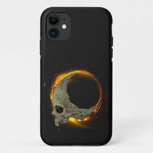 Capa Para iPhone 11 Morto da Lua Retroativa Queimando Caveira em Fogo