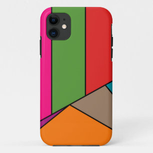 Capa Para iPhone 11 MOSAIC stripes triângulos coloridos III + suas ide