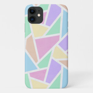 Capa Para iPhone 11 Mosaico arco-íris de pastel