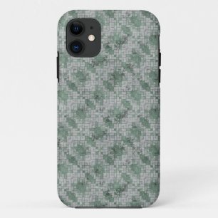 Capa Para iPhone 11 Mosaico Verde Grunge