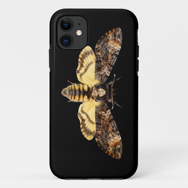 Capa Para iPhone 11 mosquiteiro-borboleta Acheronti, cabeça de morte a (Verso)