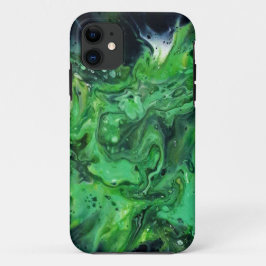 Capa Para iPhone 11 Motif abstrait vert. 