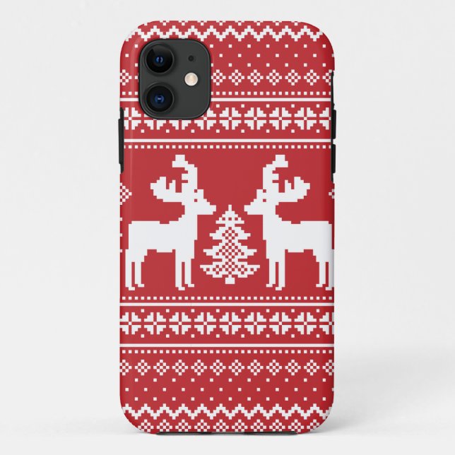 Capa Para iPhone 11 Motif de Natal (Verso)