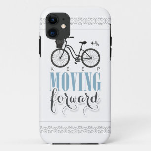 Capa Para iPhone 11 Motivação Cuta Continua a Avançar com Bicicleta