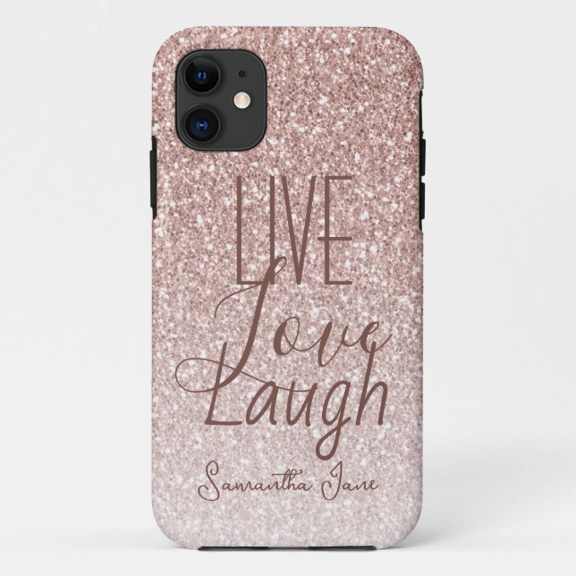 Capa Para iPhone 11 Motivação da Brilhante Rosa (Verso)