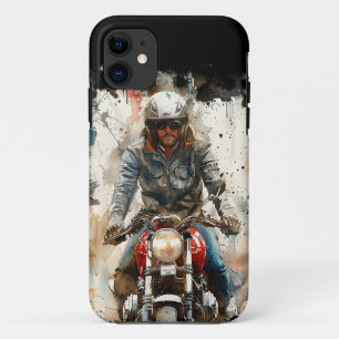 Capa Para iPhone 11 MotoBikers de desenho de aquarela