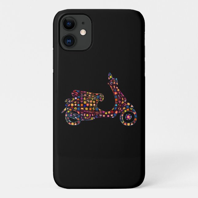Capa Para iPhone 11 Motociclo com motor de Patinete com ventilador (Verso)