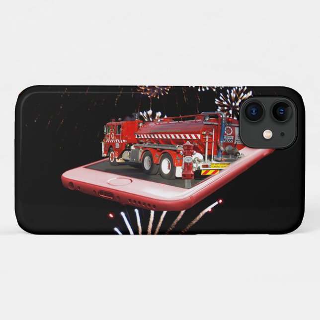 Capa Para iPhone 11 Motor De Fogo E Obras De Incêndio, (Verso (horizontal))