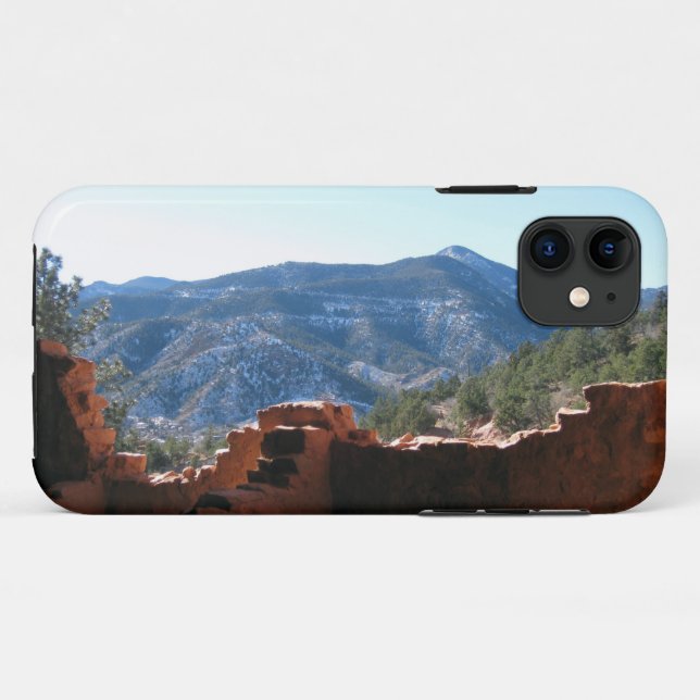 Capa Para iPhone 11 Mountain View de Manitou Primavera Cliff Dwelling (Verso (horizontal))