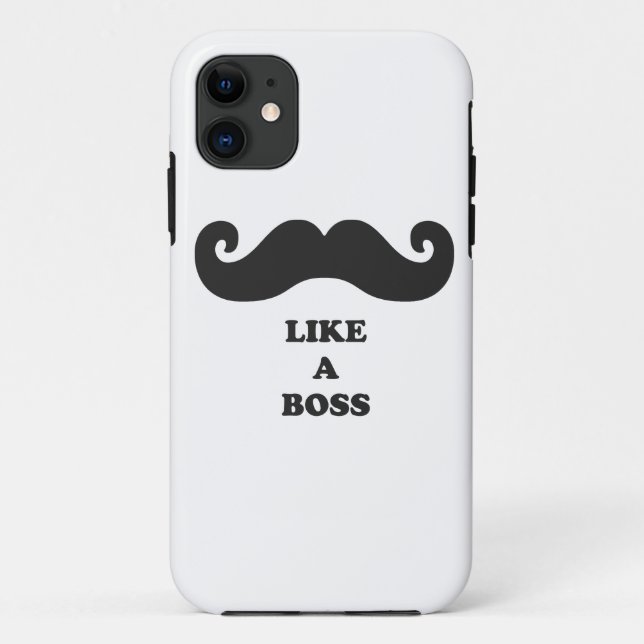 Capa Para iPhone 11 Moustache seu iPhone 5 como um CHEFE (Verso)