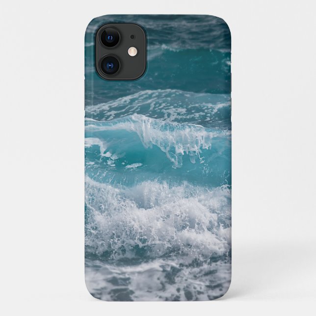 Capa Para iPhone 11 Movimento Tranquilo do Mar Inspirado Premium (Verso)