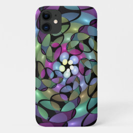 Capa Para iPhone 11 Movimentos Coloridos Abstrato Trippy Fractal Art