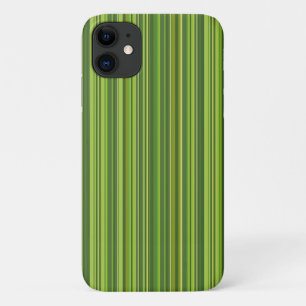 Capa Para iPhone 11 Muitas listras multicoloridas em verde