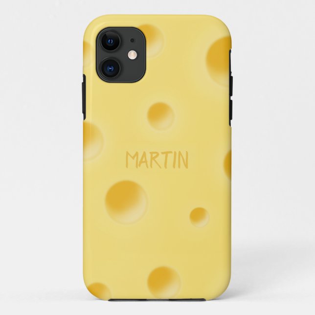 Capa Para iPhone 11 Muito Cheesy! Corte Personalizado de Queijo Suíço (Verso)