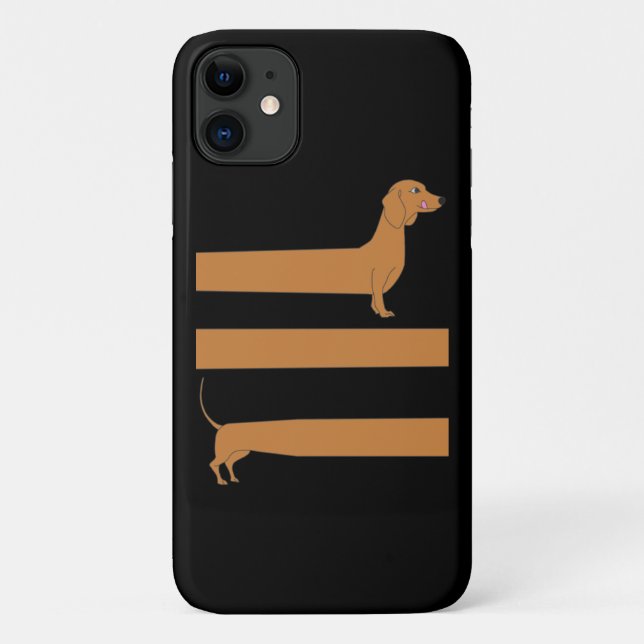 Capa Para iPhone 11 Muito longo Dachshund engraçado (Verso)