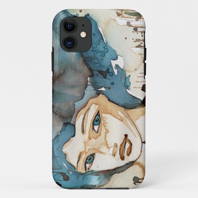 Capa Para iPhone 11 Mulher azul (Verso)
