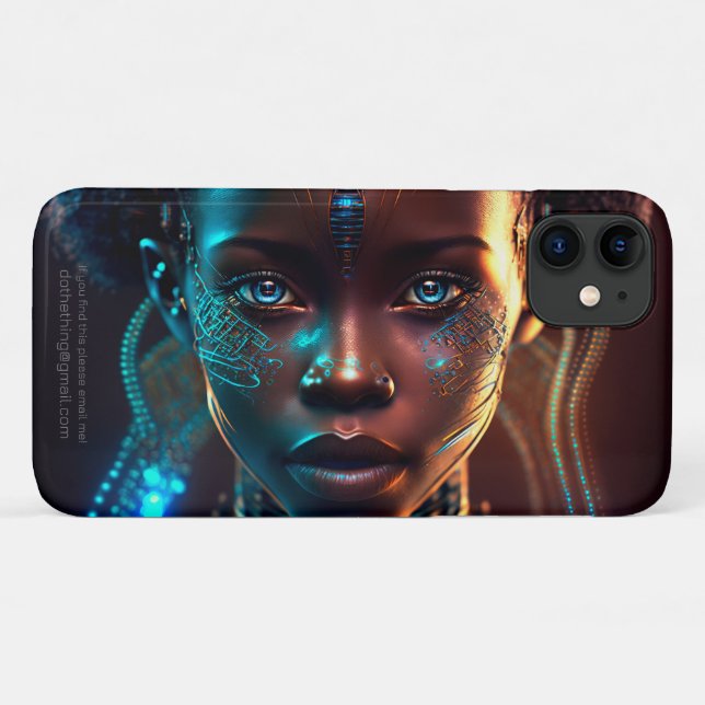 Capa Para iPhone 11 Mulher do Estilo Eletro Africano (Verso (horizontal))