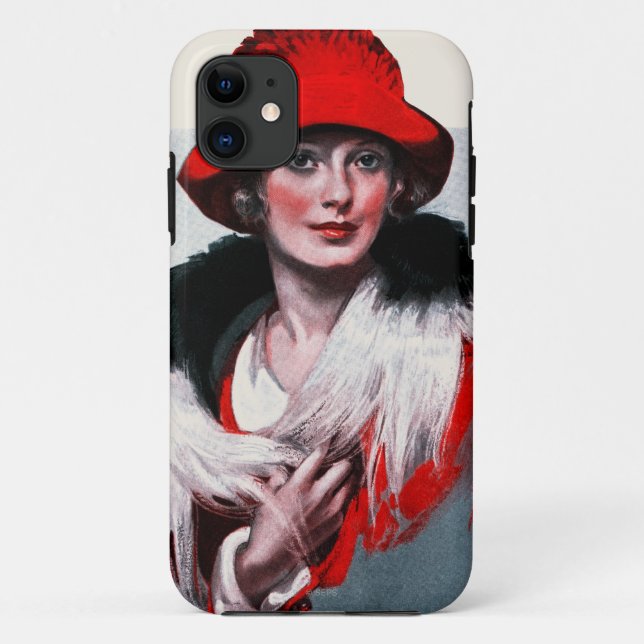Capa Para iPhone 11 Mulher em Red Hat (Verso)