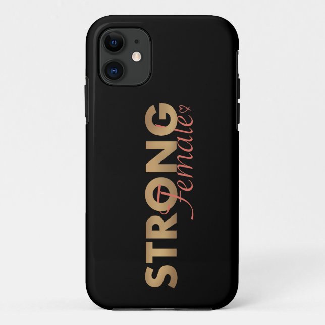 Capa Para iPhone 11 Mulher Forte - Empoderamento feminino (Verso)
