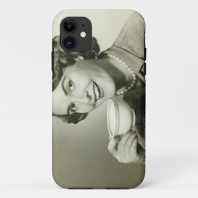 Capa Para iPhone 11 Mulher que guardara copos (Verso)