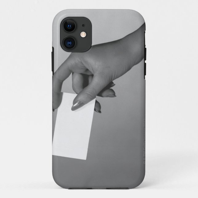 Capa Para iPhone 11 Mulher que guardara o cartão (Verso)