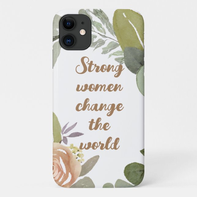 Capa Para iPhone 11 mulheres fortes mudam o mundo Poder feminino (Verso)