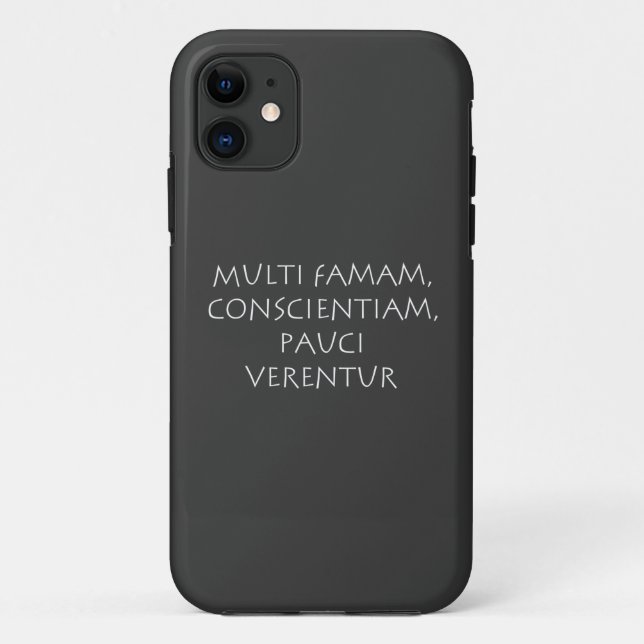 Capa Para iPhone 11 Multifamam conscientiam pauci verentur (Verso)