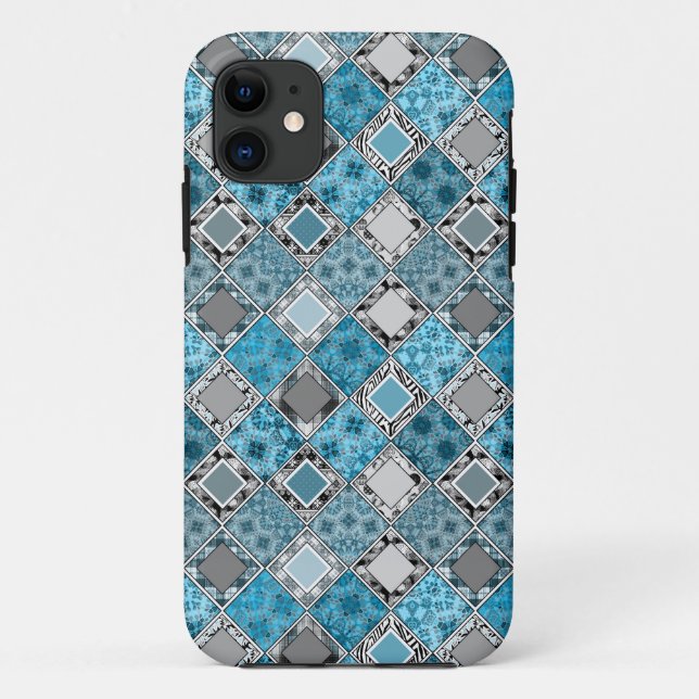 Capa Para iPhone 11 Múltiplos, rústicos, retalhados, manchas Maiúscula (Verso)