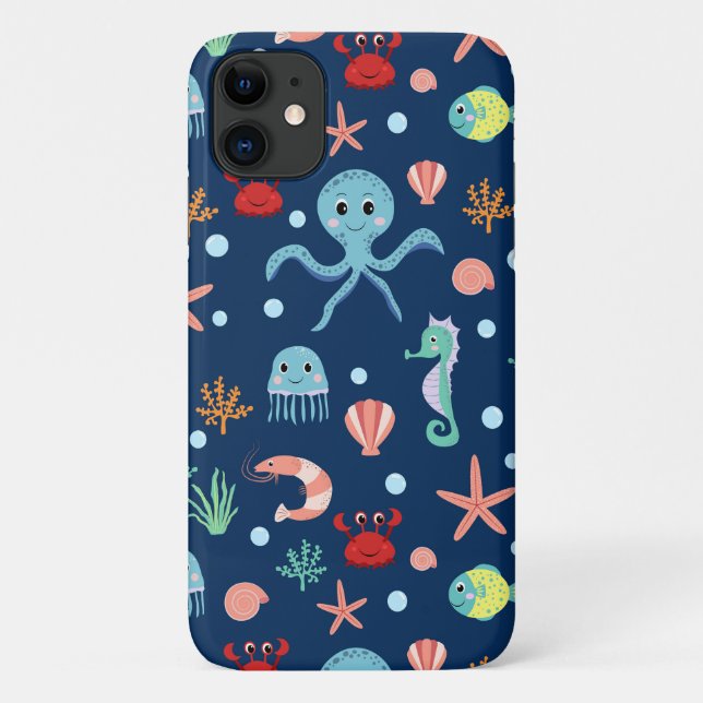 Capa Para iPhone 11 Mundo do Mar (Verso)