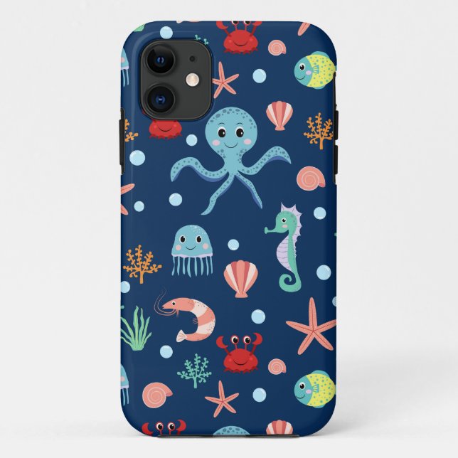 Capa Para iPhone 11 Mundo do Mar (Verso)