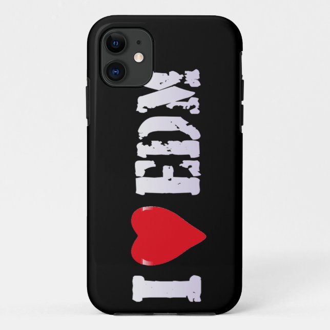 Capa Para iPhone 11 Música - Eu amo EDM - capa de iPhone (Verso)