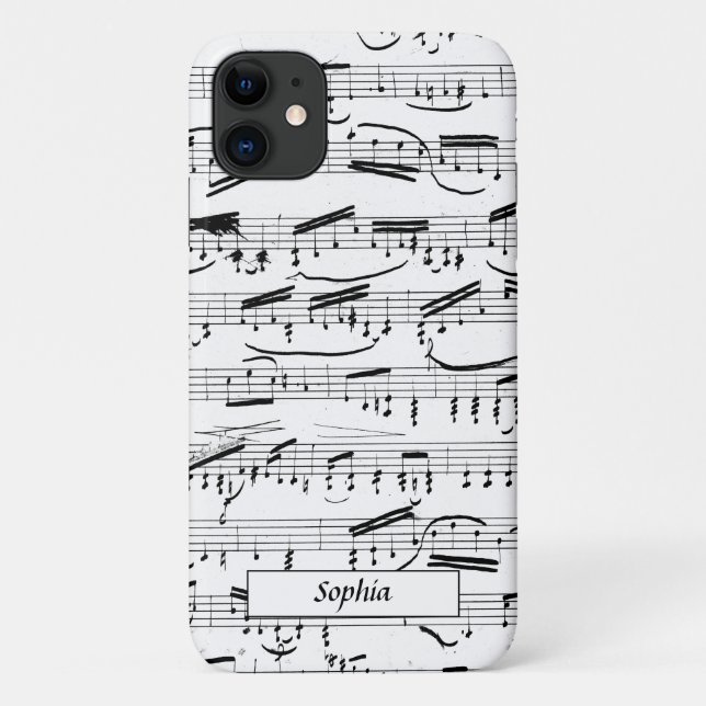 Capa Para iPhone 11 Musical Notes Piano Sheet Music (Verso)