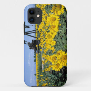 Capa Para iPhone 11 Na, EUA, Colorado, Sunflower, Oil Derrick