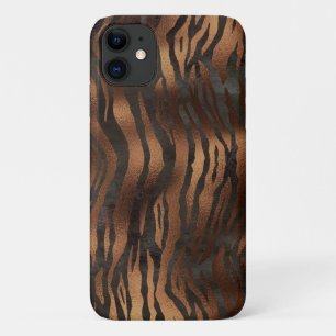 Capa Para iPhone 11 Na moda de Bronze Preto-Gico Elegante
