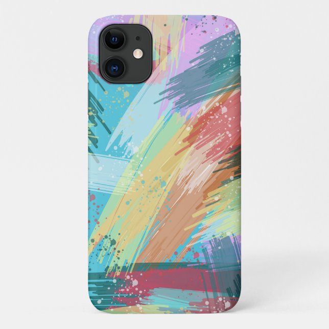 Capa Para iPhone 11 Na moda Pastel Colors Abstrato (Verso)
