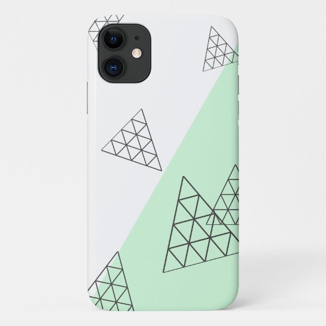 Capa Para iPhone 11 Na moda Pirâmide de Formas de Triângulo de Pastel (Verso)