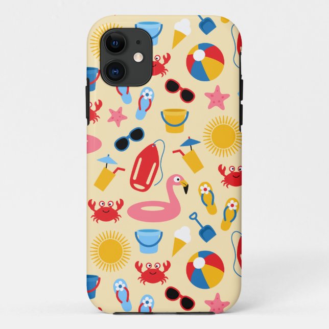 Capa Para iPhone 11 Na praia (Verso)