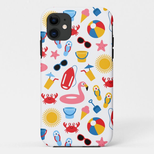 Capa Para iPhone 11 Na praia (Verso)