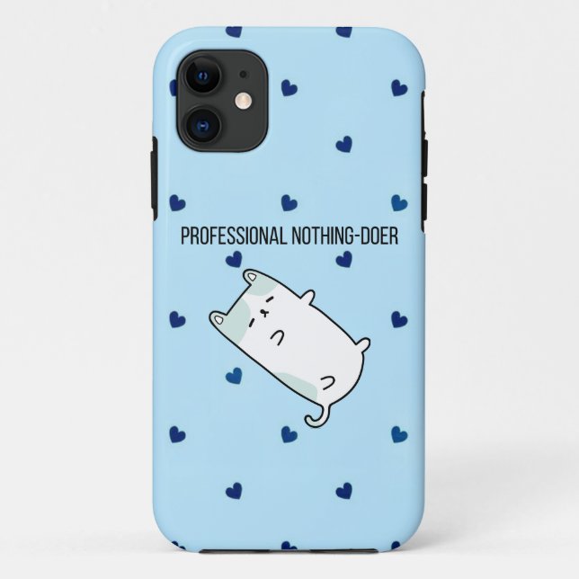 Capa Para iPhone 11 Nada-Fazedor Profissional | iPhone de Cachorrinho  (Verso)