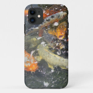 Capa Para iPhone 11 Nadação de Peixes Koi Japoneses