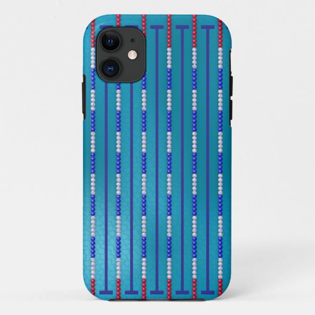 Capa Para iPhone 11 Nadador da Piscina (Verso)