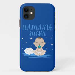 Capa Para iPhone 11 NAMASTE SUCKA engraçado yoga zen