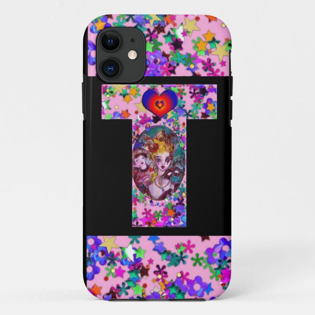 CAPA PARA iPhone 11 NAMORADOS VENETIAN MONOGRAM T LETTER (Verso)